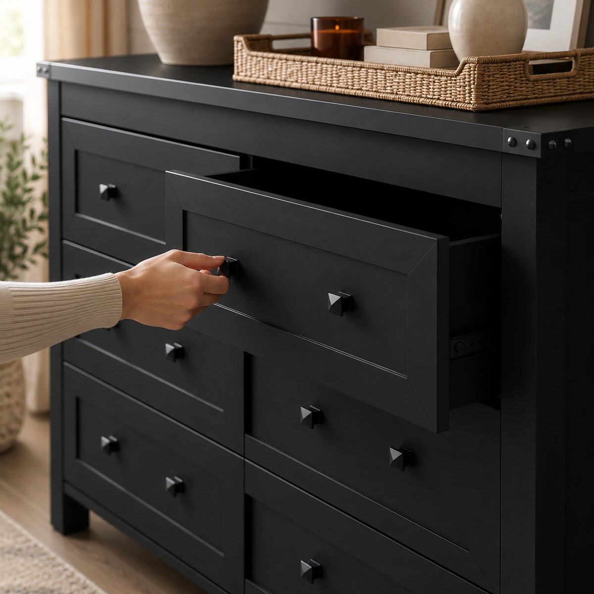 Farmhouse 6-Drawer Double Dresser
