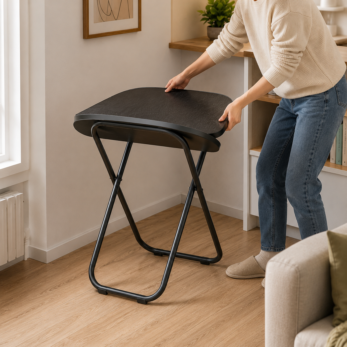 No-Assembly Folding Dining Table