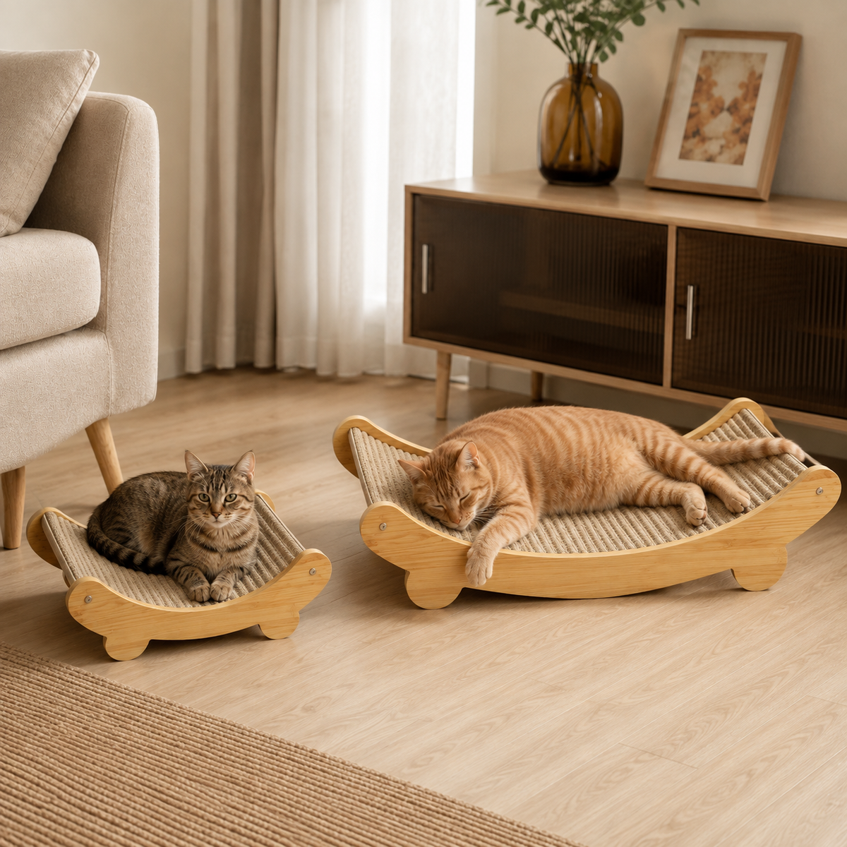 Curved Sisal Cat Scratcher Lounger