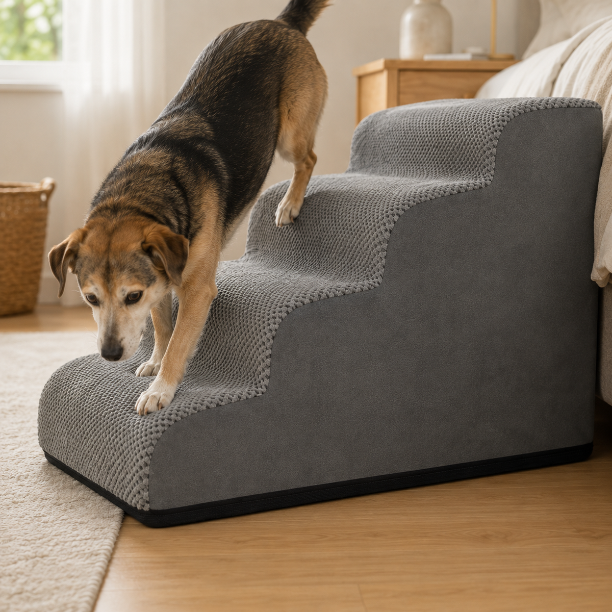 Foam Pet Stairs with Removable Cover