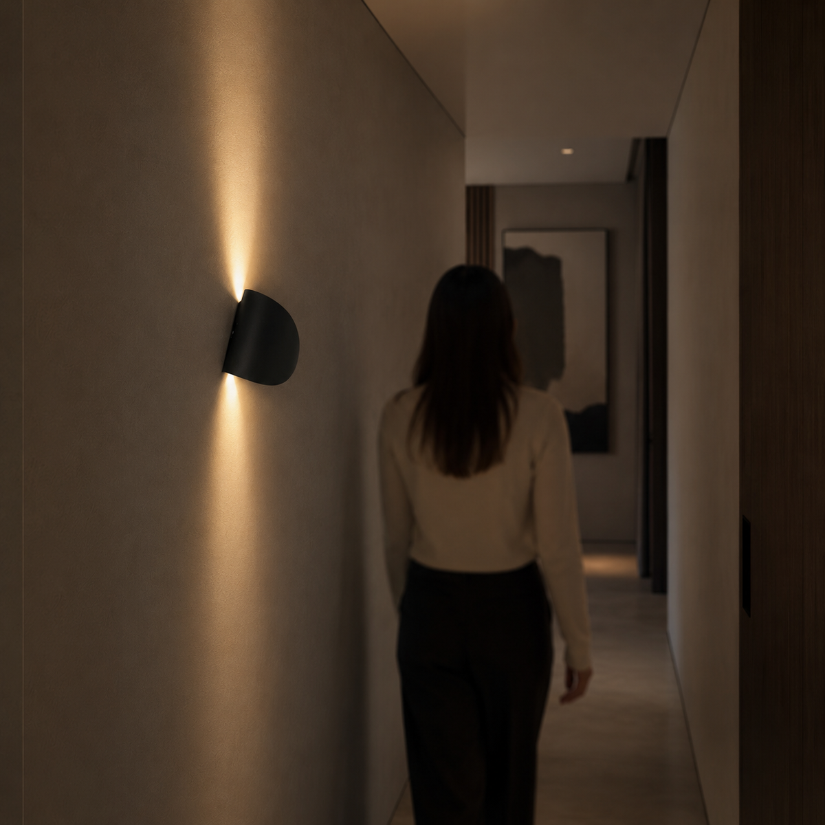 Rotating Half-Moon LED Wall Sconce
