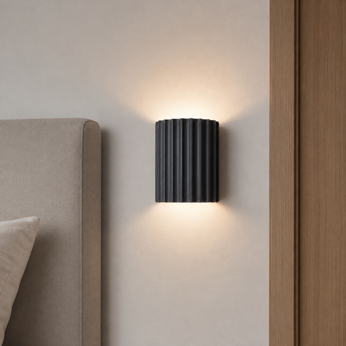 Fluted Resin Up-Down Wall Sconce