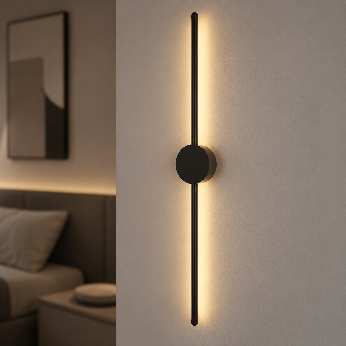 Long Black Linear LED Wall Sconce