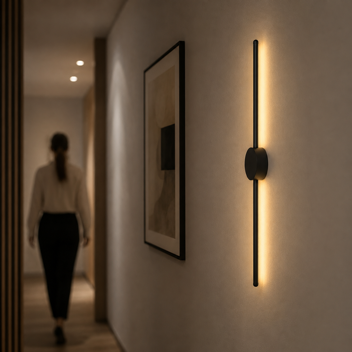 Long Black Linear LED Wall Sconce