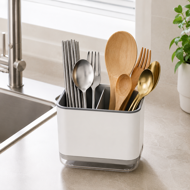 Double-Layer Cutlery Drain Rack