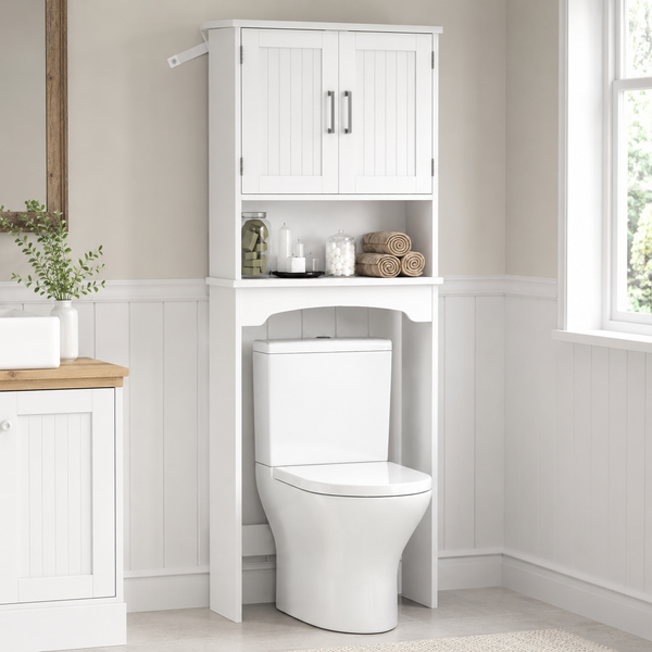 Over-Toilet Storage Cabinet with Double Doors