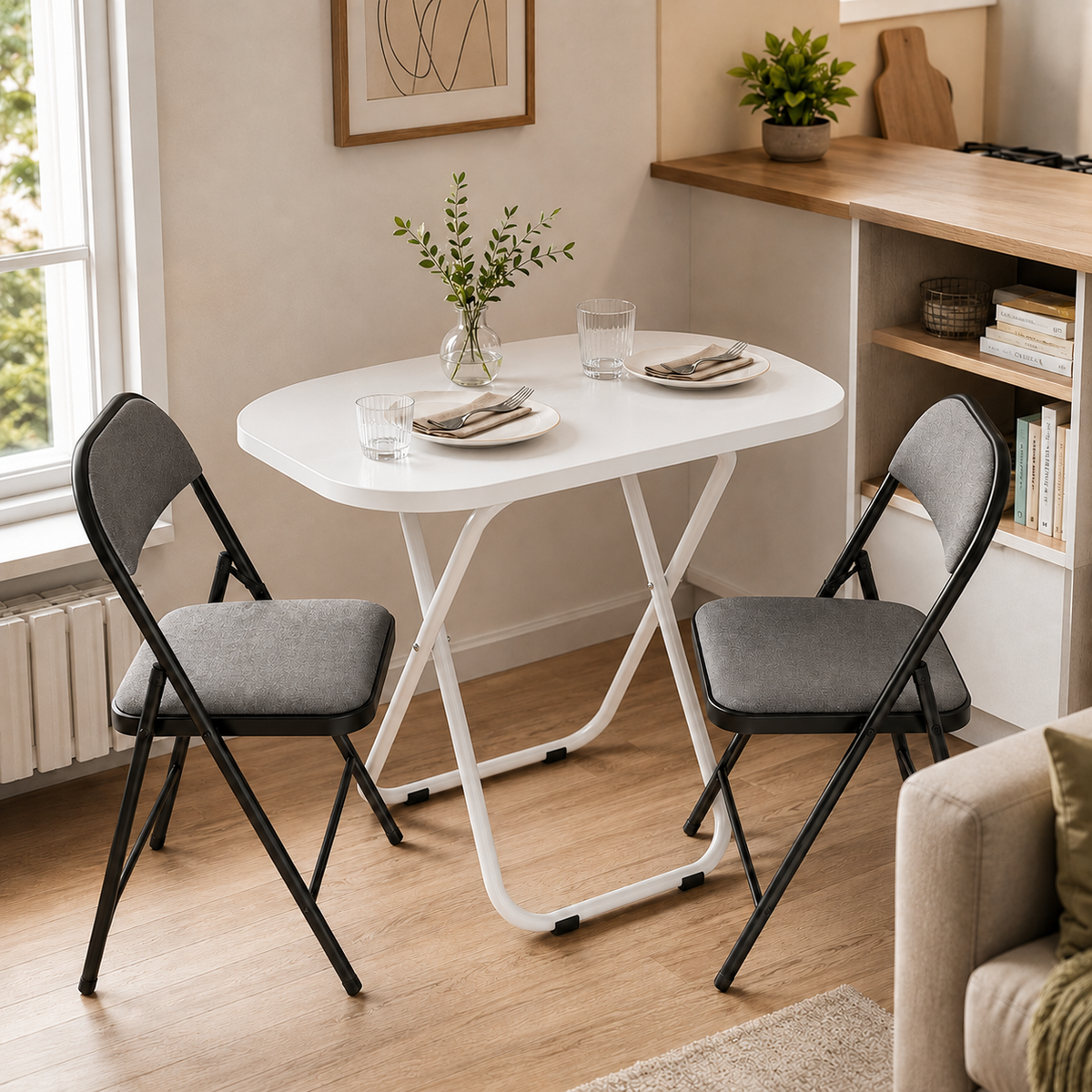 No-Assembly Folding Dining Table