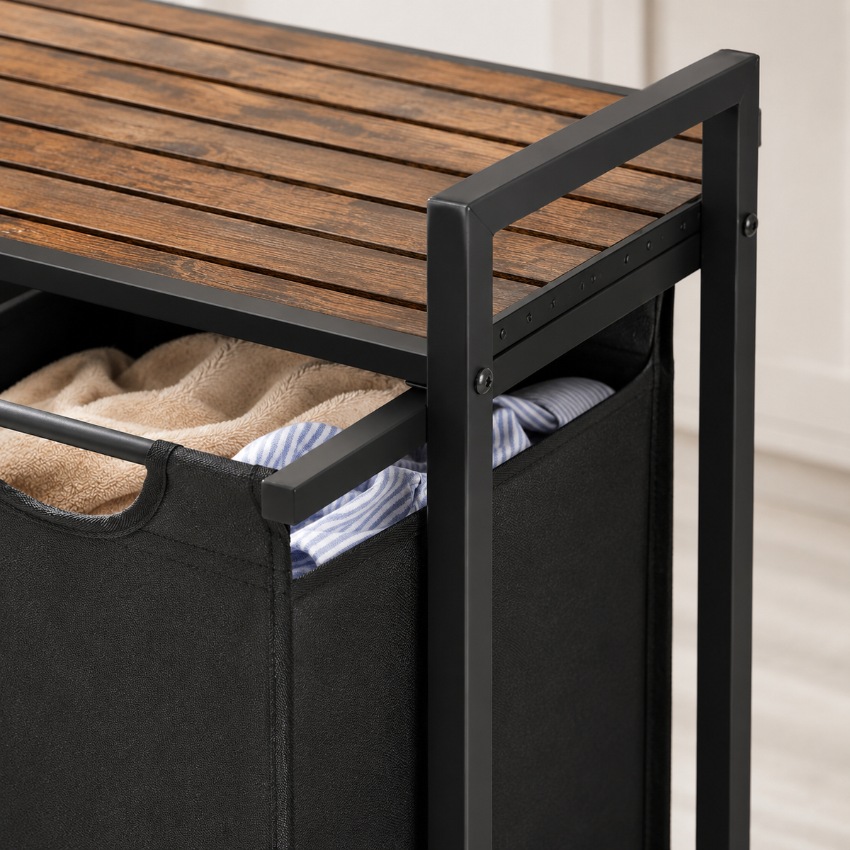 2-Bag Laundry Sorter with Frame