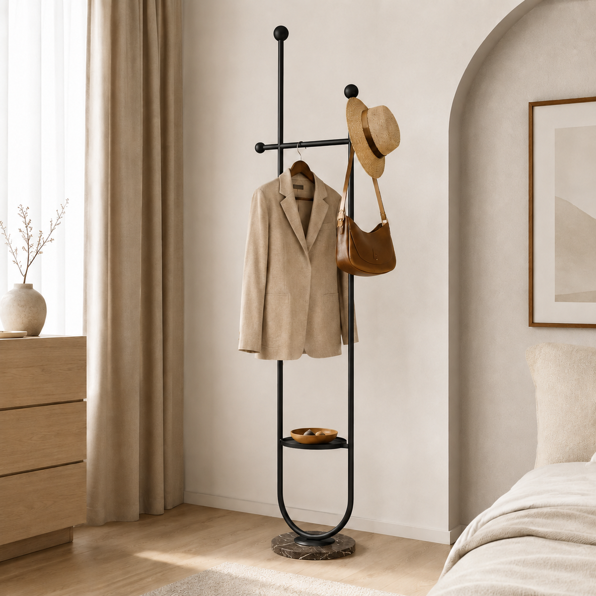 Arch Freestanding Coat & Valet Stand