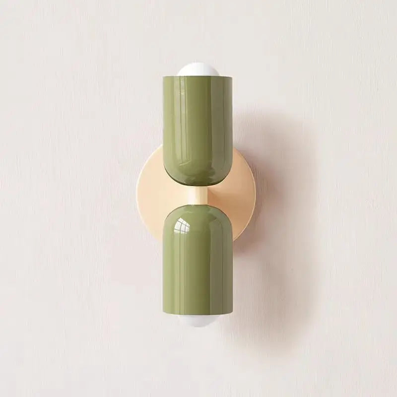 Two-Tone Macaron Dual-Bulb Wall Sconce