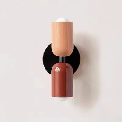 Two-Tone Macaron Dual-Bulb Wall Sconce