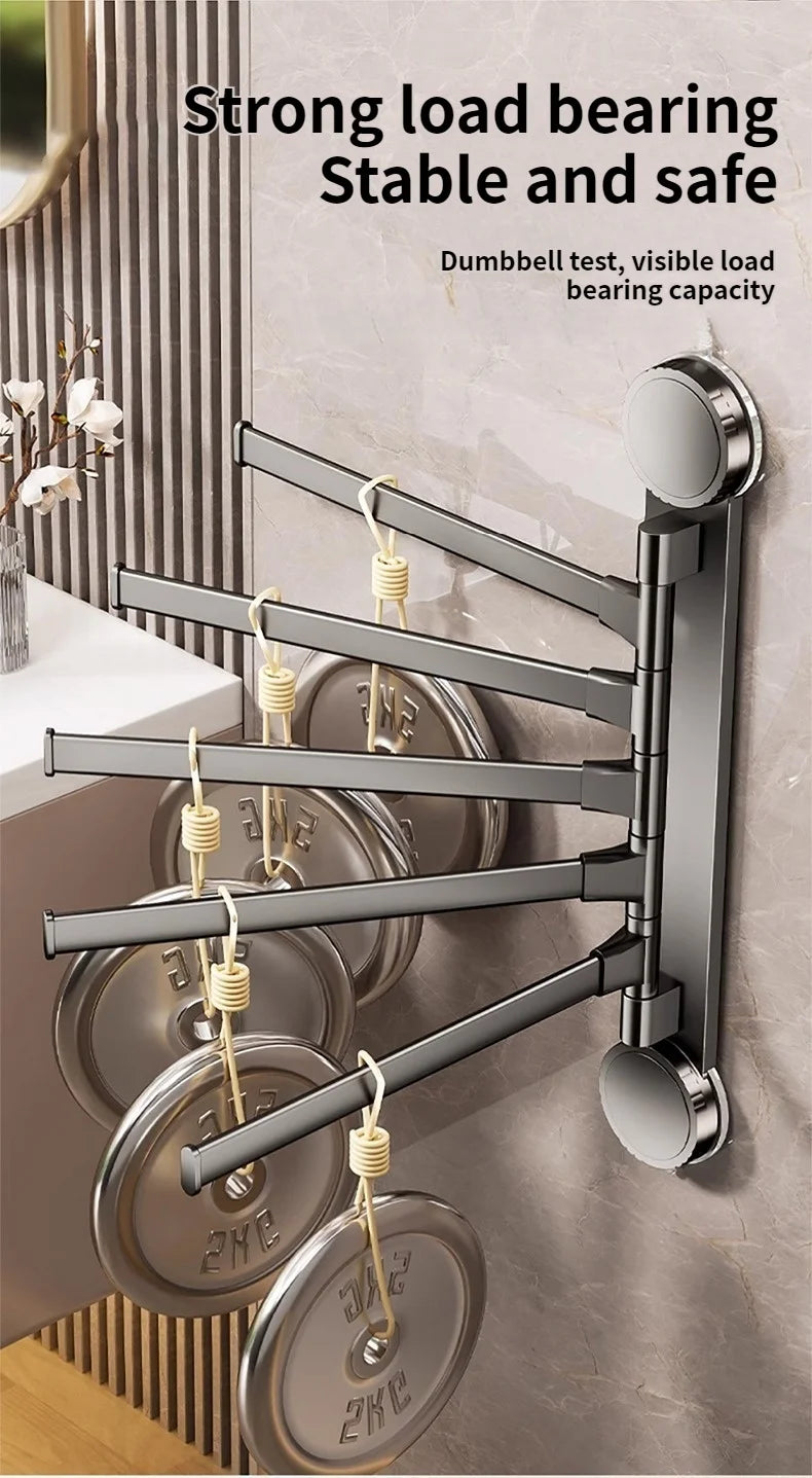 Rotating Suction-Cup Towel Rack