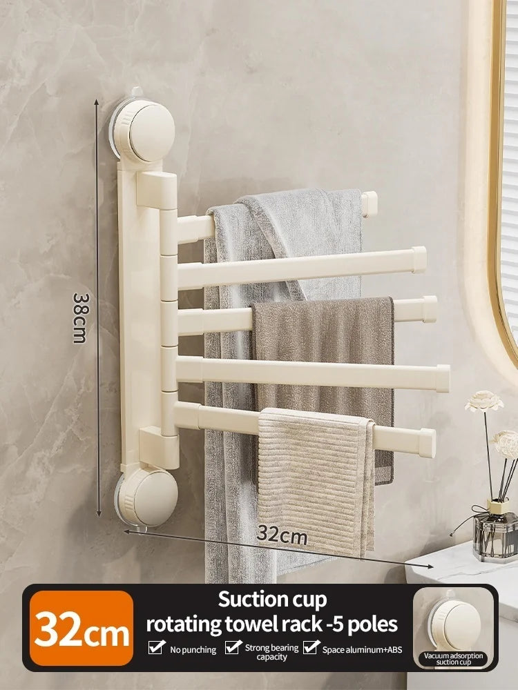 Rotating Suction-Cup Towel Rack