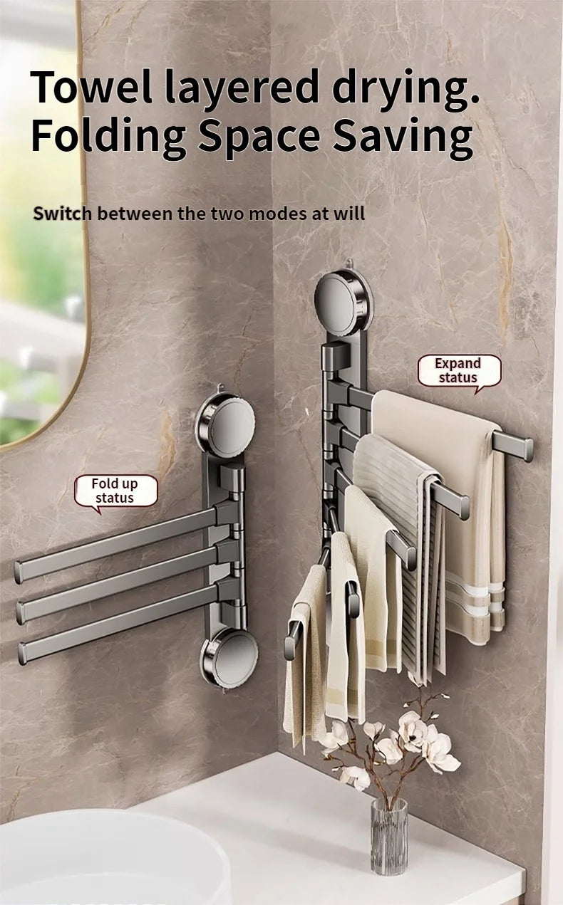 Rotating Suction-Cup Towel Rack