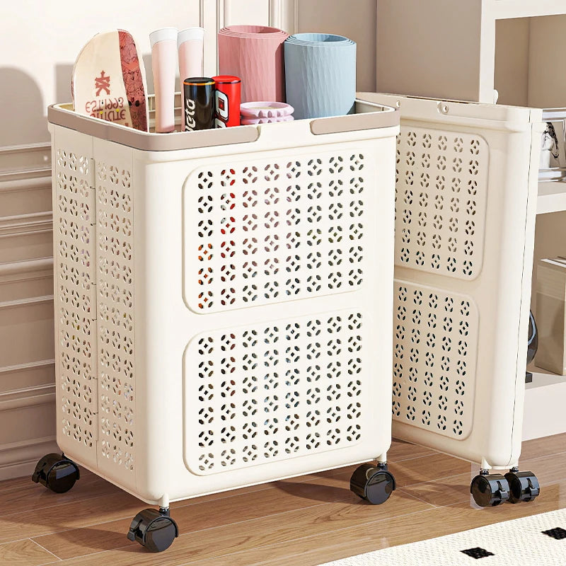 Foldable Rolling Laundry Basket