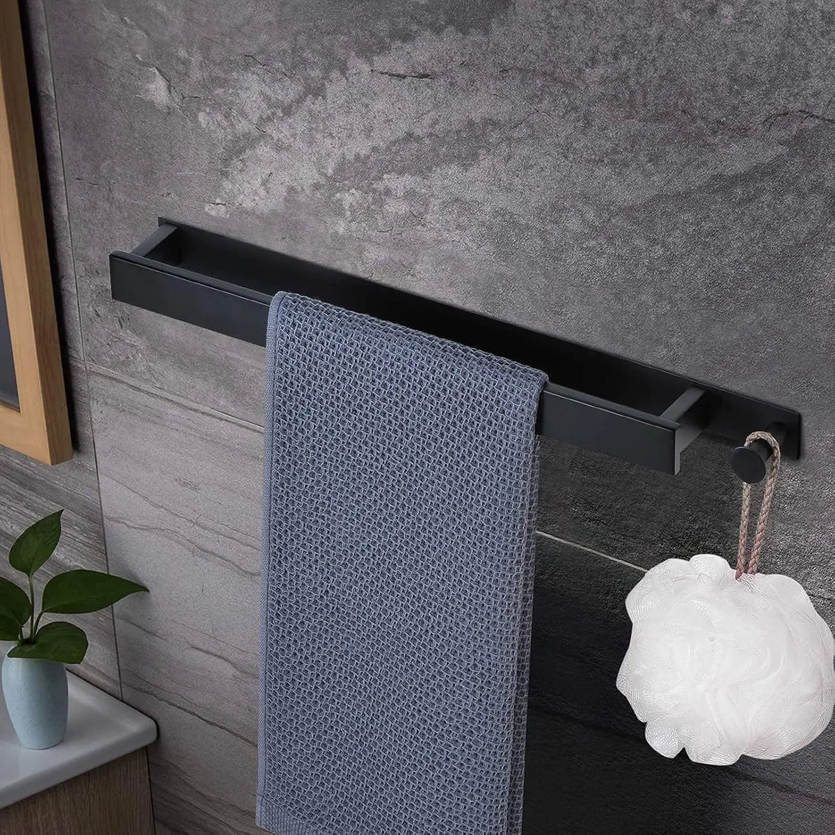 Self-Adhesive Towel Bar with Hook