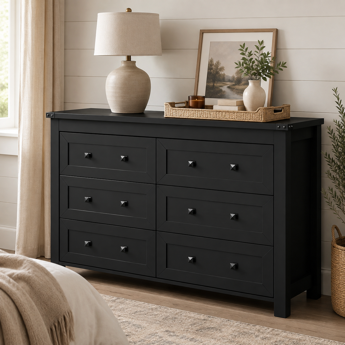 Farmhouse 6-Drawer Double Dresser