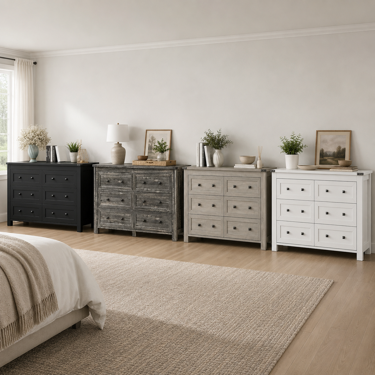 Farmhouse 6-Drawer Double Dresser