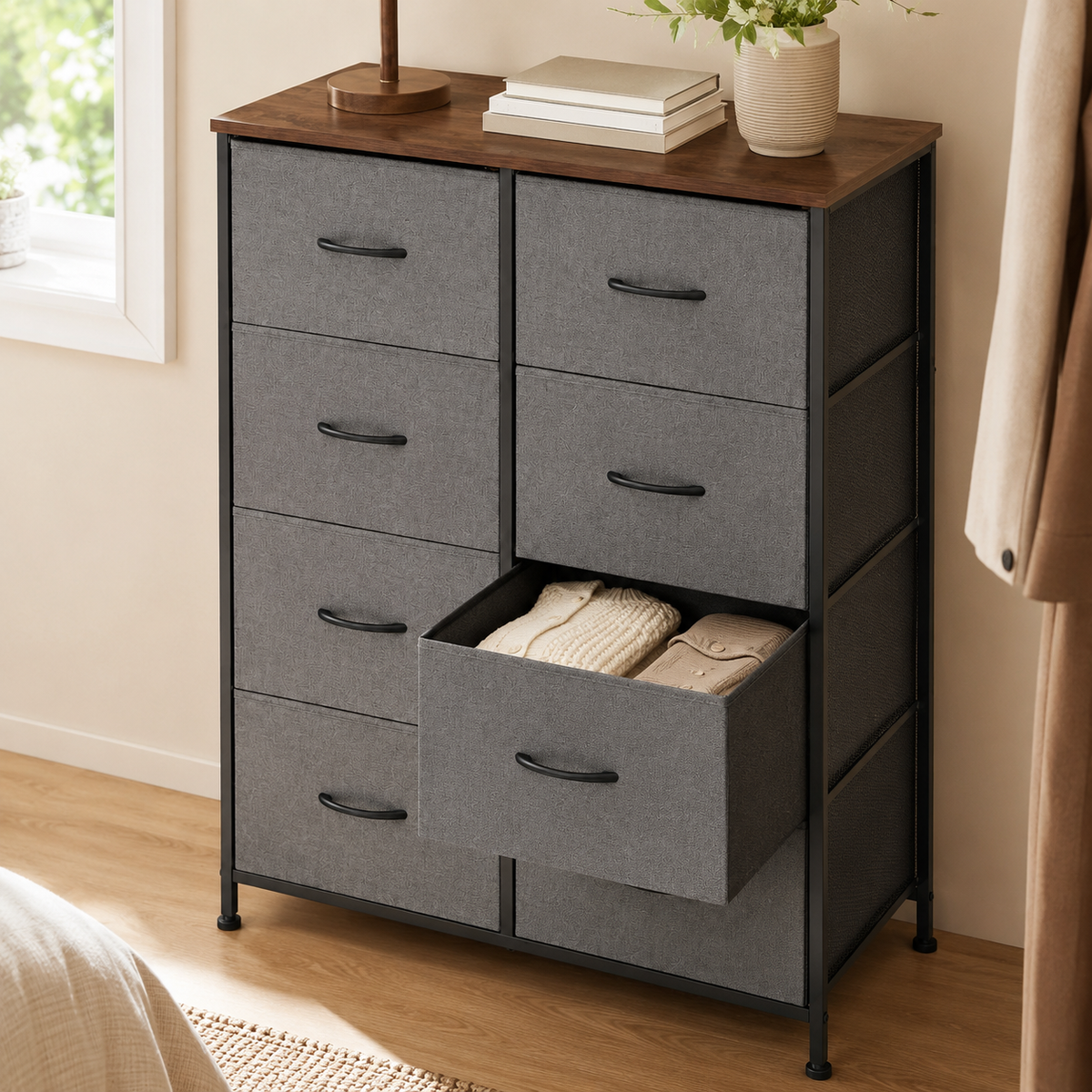 Tall 8-Drawer Fabric Storage Tower