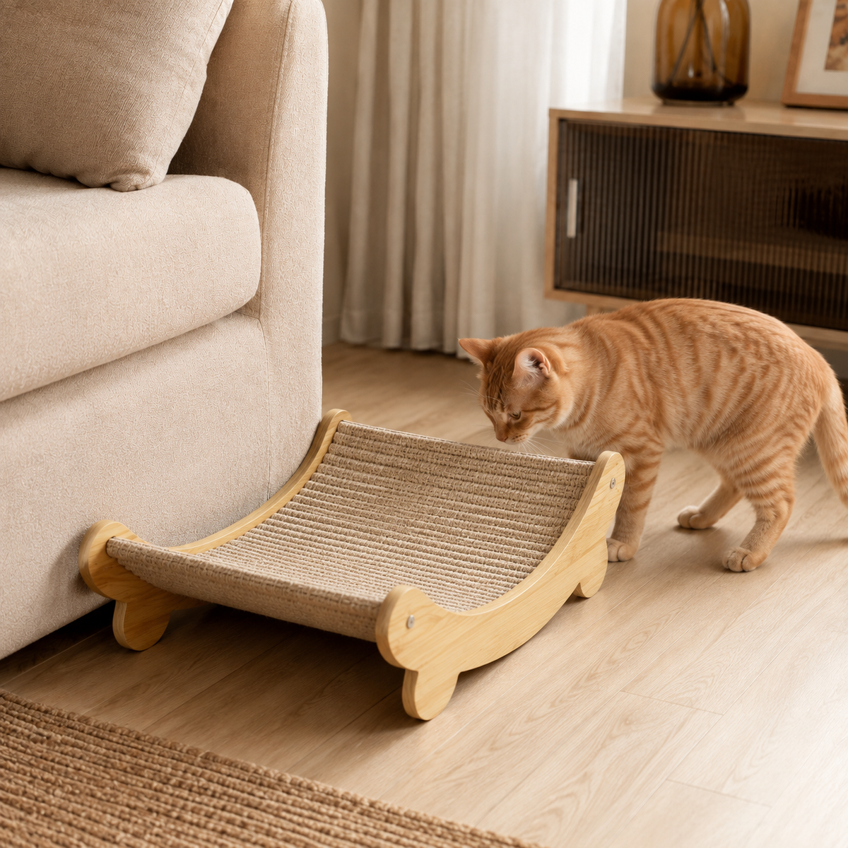Curved Sisal Cat Scratcher Lounger