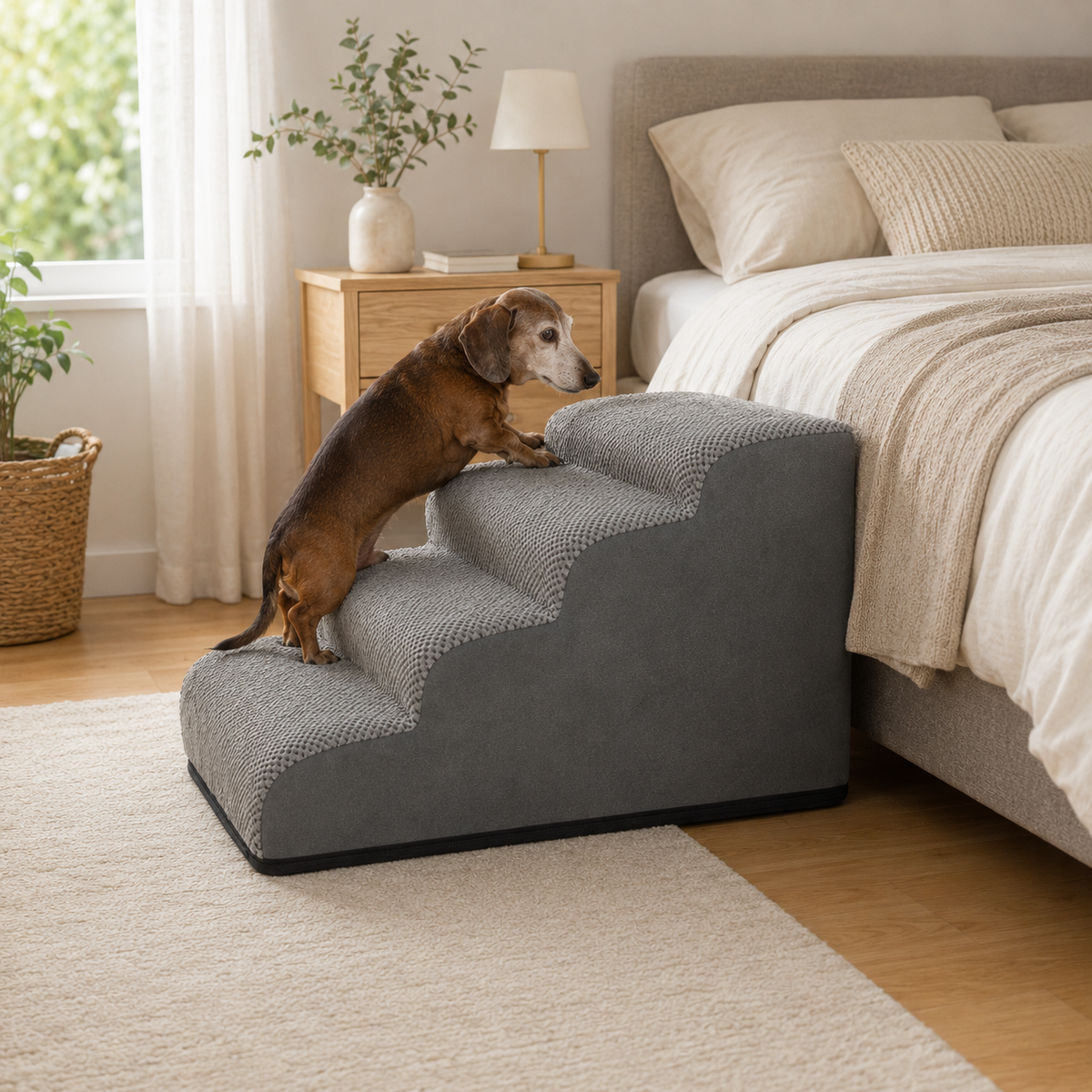 Foam Pet Stairs with Removable Cover