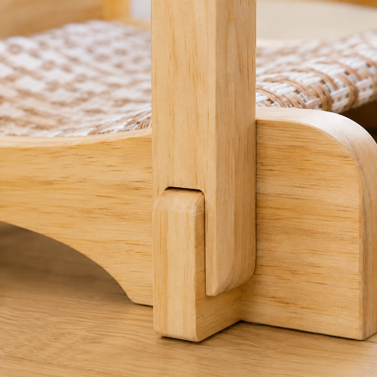 2-Tier Wooden Cat Hammock Bunk Bed