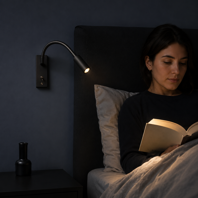 Gooseneck LED Bedside Reading Light