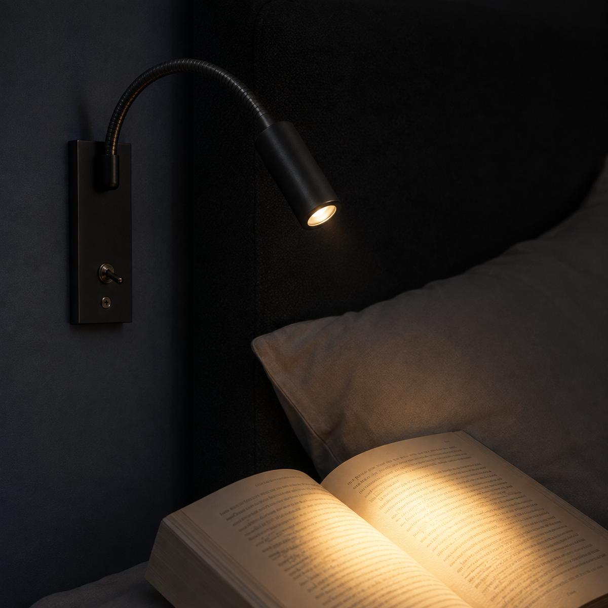 Gooseneck LED Bedside Reading Light