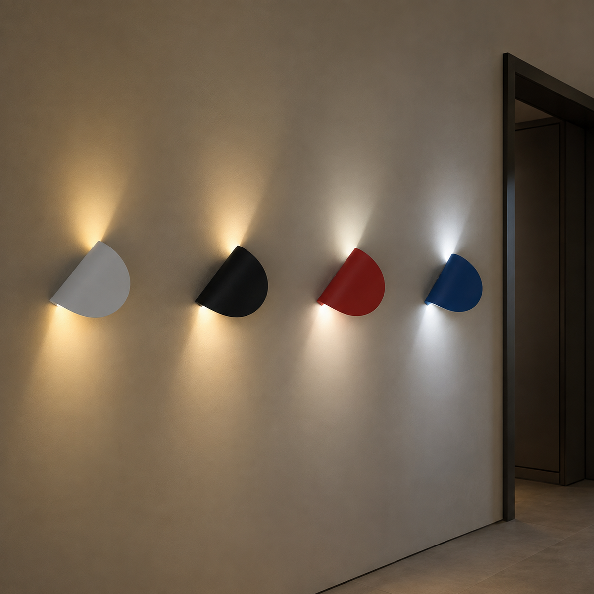 Rotating Half-Moon LED Wall Sconce