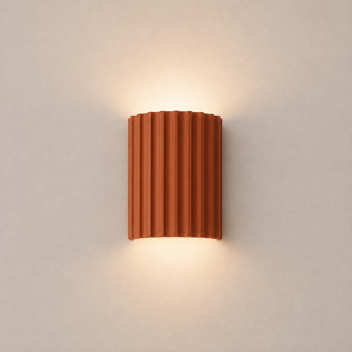 Fluted Resin Up-Down Wall Sconce