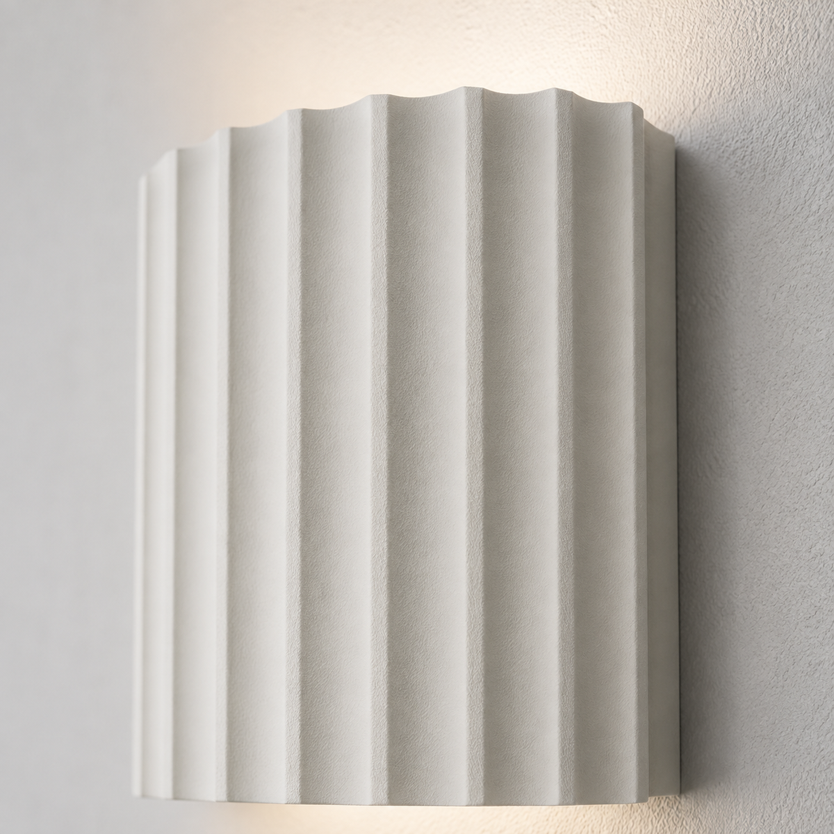 Fluted Resin Up-Down Wall Sconce