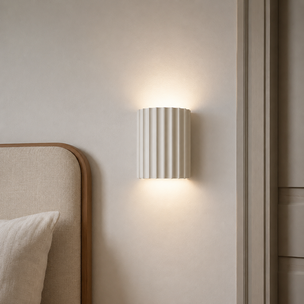 Fluted Resin Up-Down Wall Sconce
