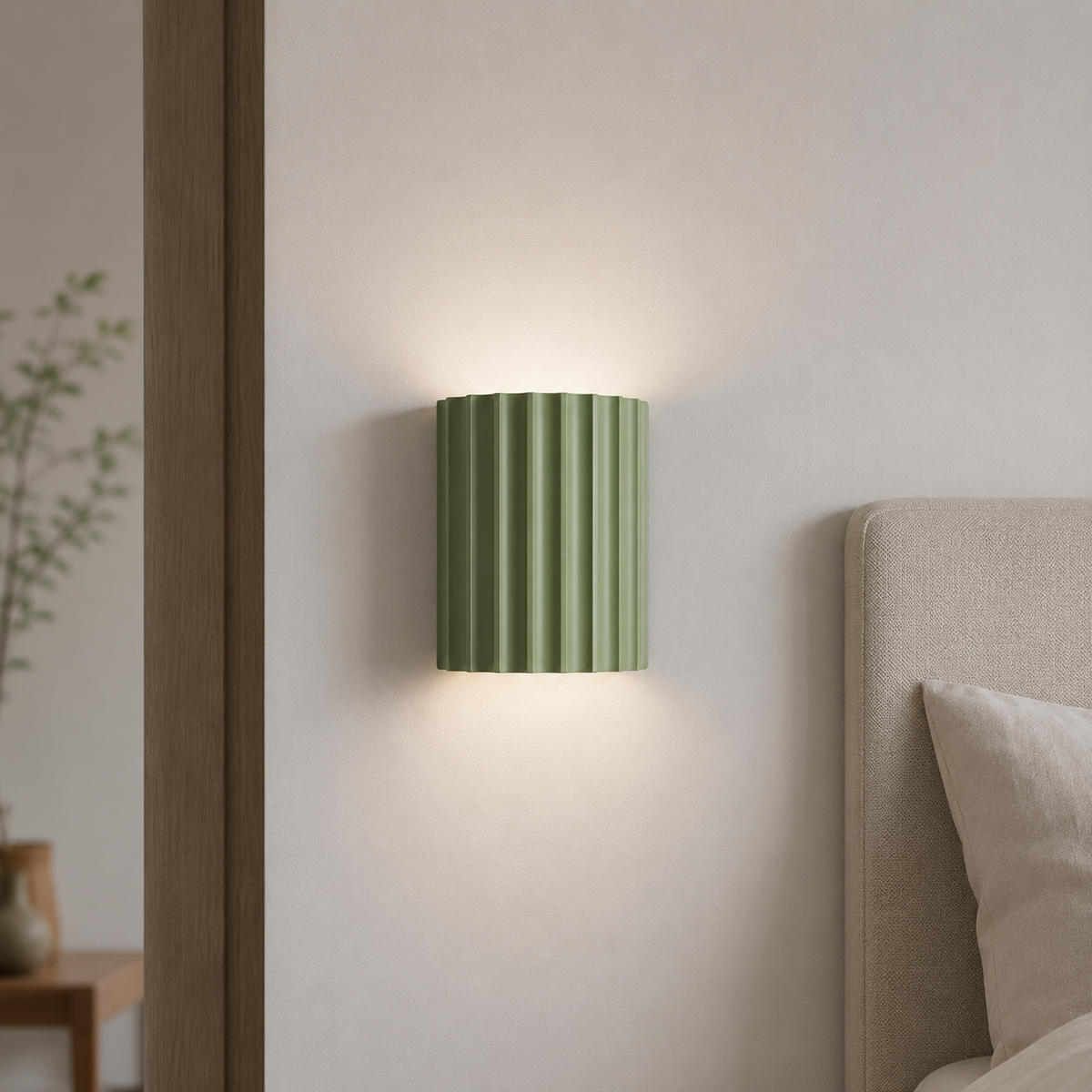 Fluted Resin Up-Down Wall Sconce