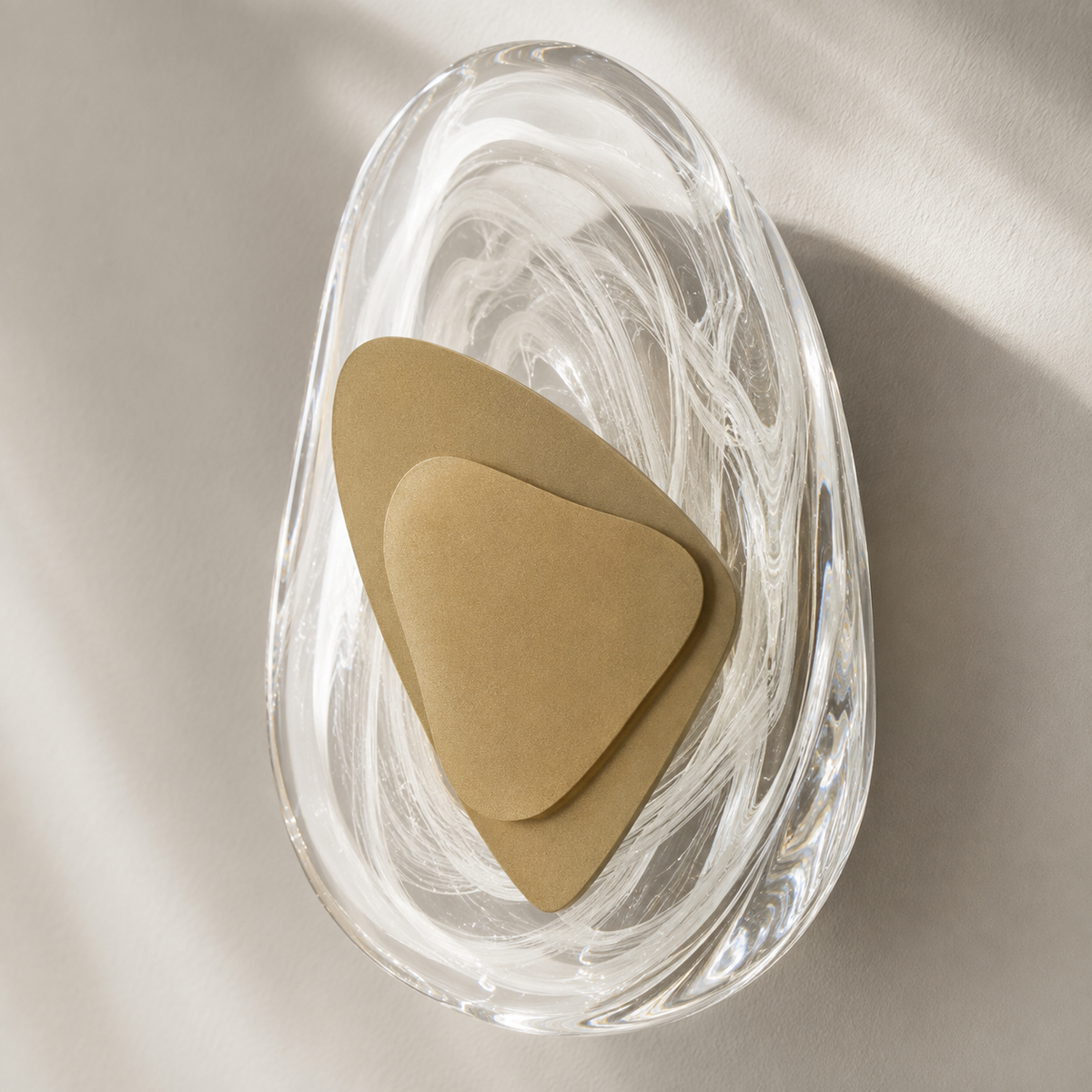 Wabi-Sabi Pebble Glass Wall Sconce