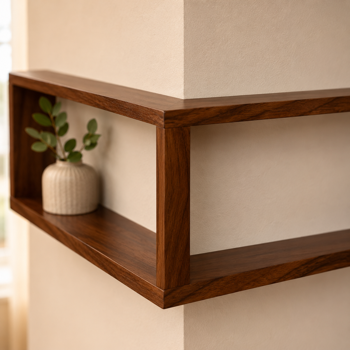 Wraparound Corner Floating Shelf