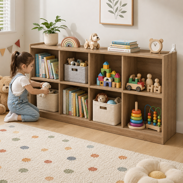 8-Section Kids Toy Storage Shelf