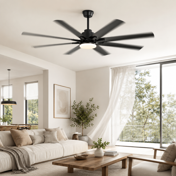 52-Inch 8-Blade Smart Ceiling Fan with LED Light