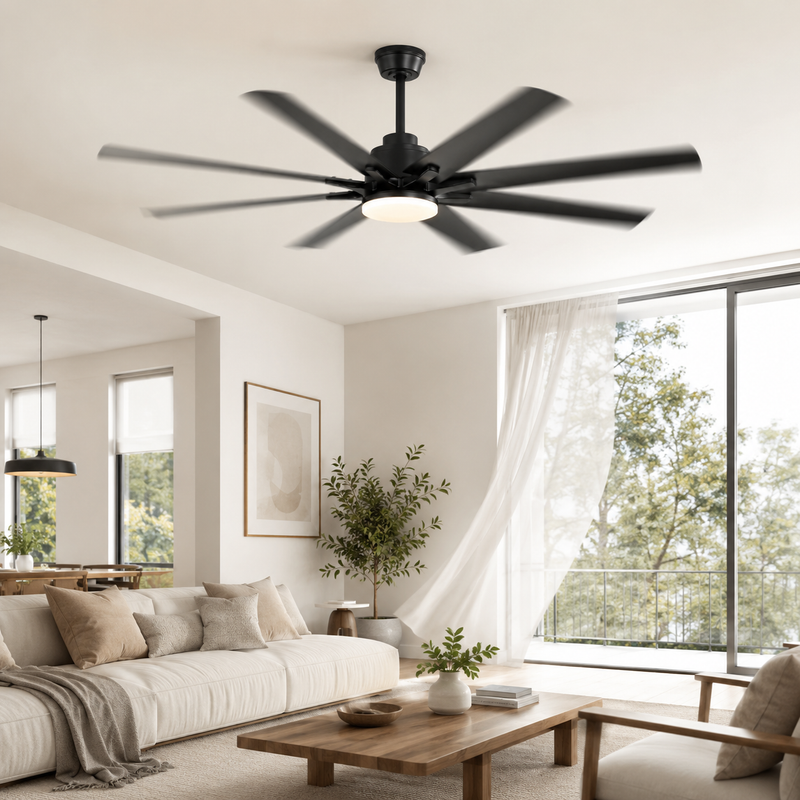 52-Inch 8-Blade Smart Ceiling Fan with LED Light