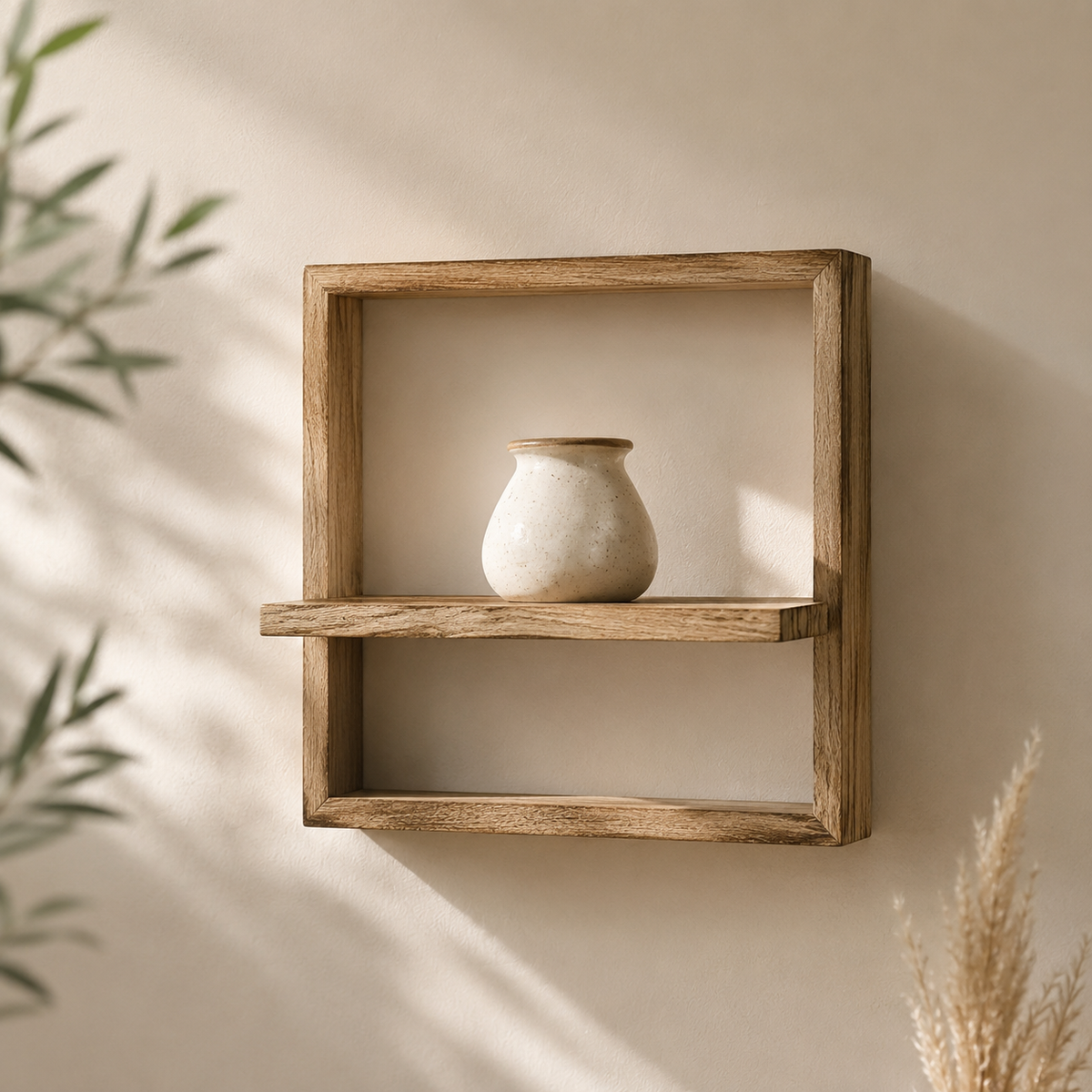 Square Wood Box Wall Shelves (Set of 2) — product photo 3