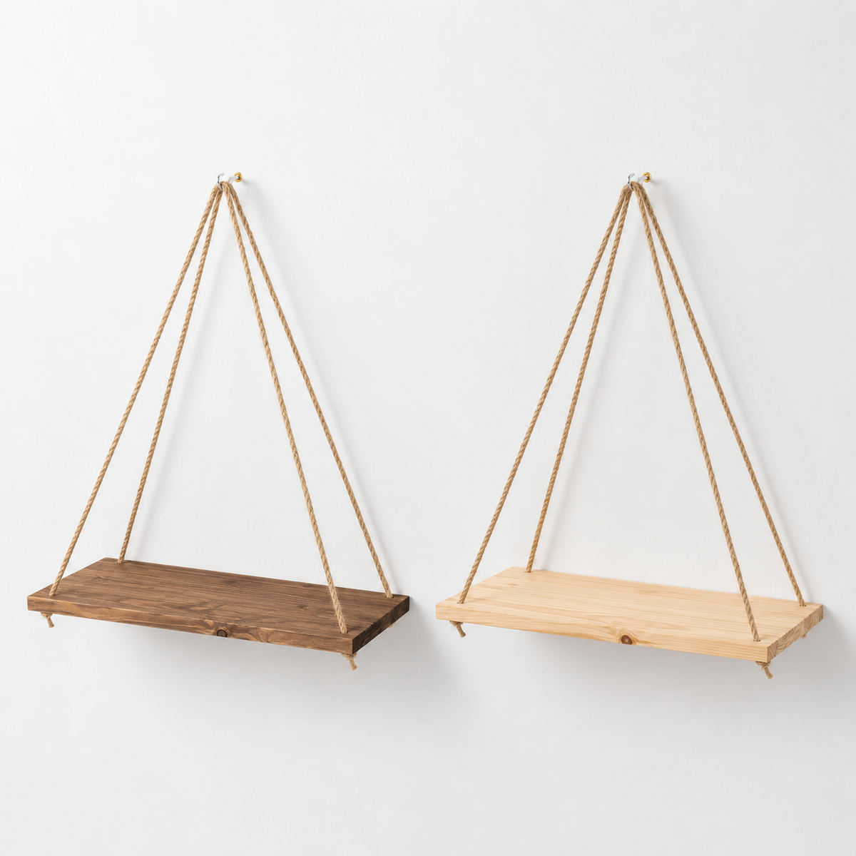 Rope Swing Wood Wall Shelf — product photo 6
