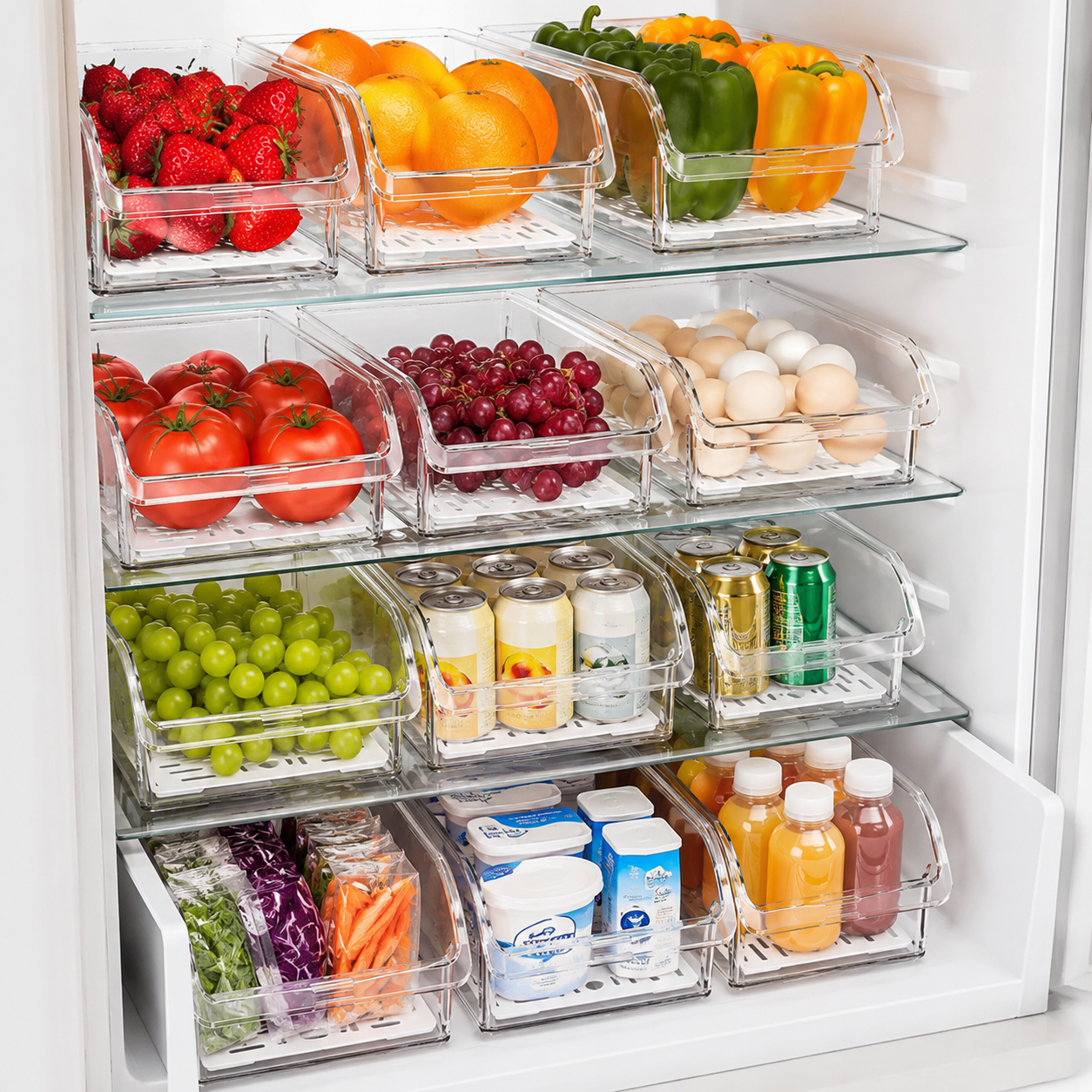 Clear Fridge Organizer Bins — product photo 4