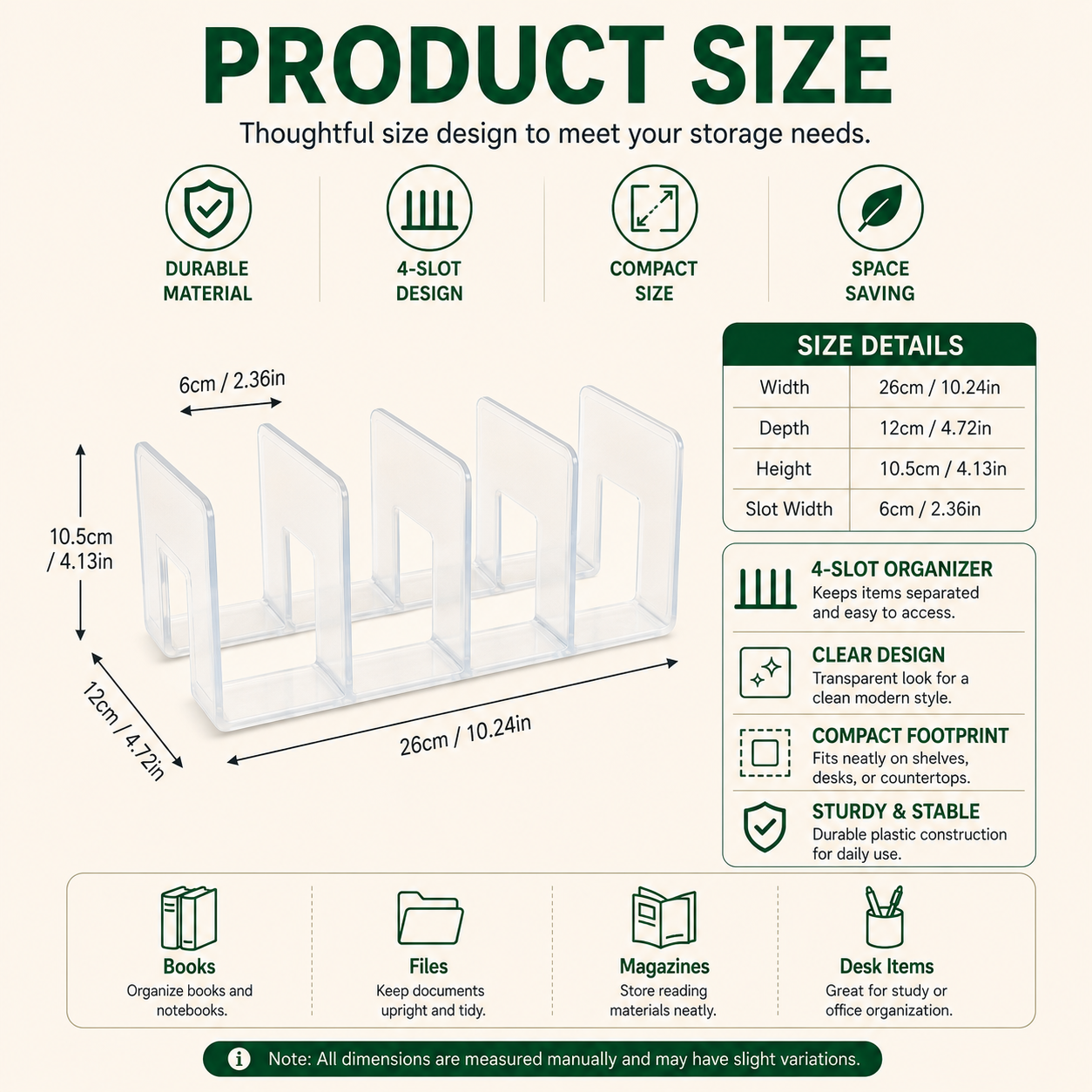Product dimensions
