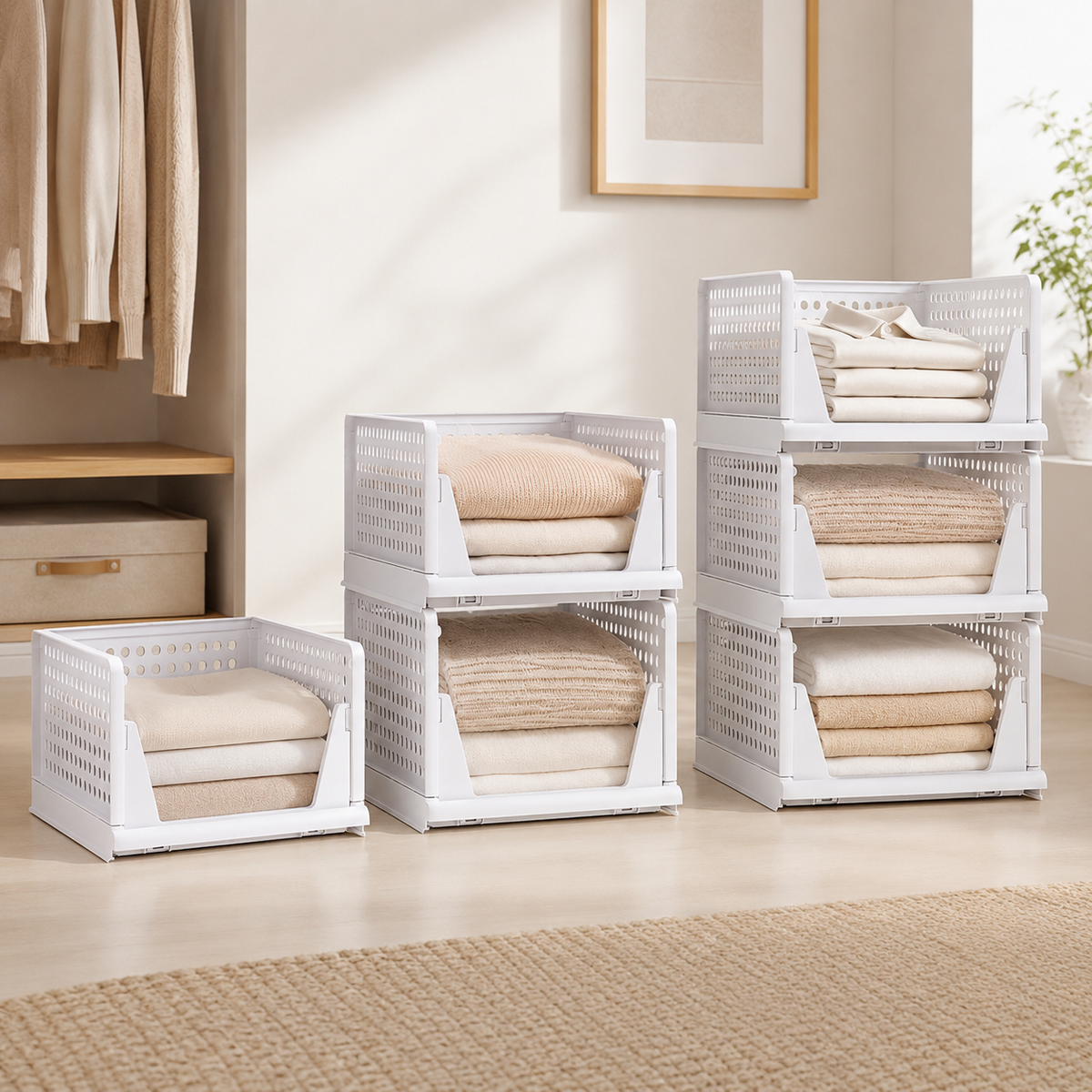 Foldable Drawer Organizer — color variant on display