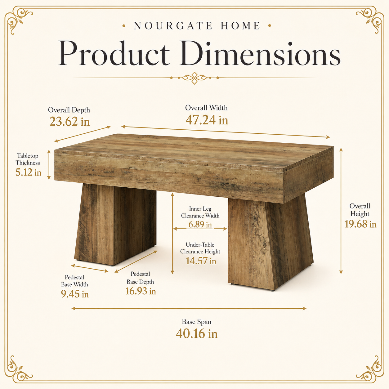 Product dimensions