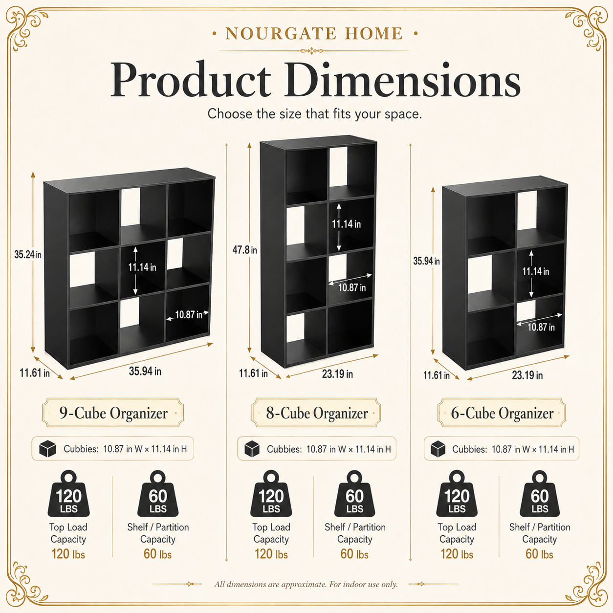 Product dimensions