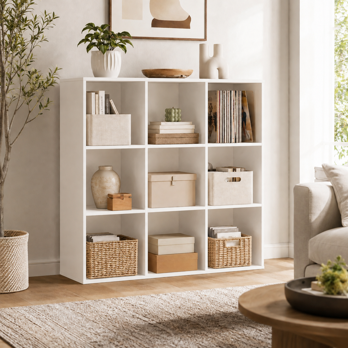 9-Cube Storage Organizer Bookshelf