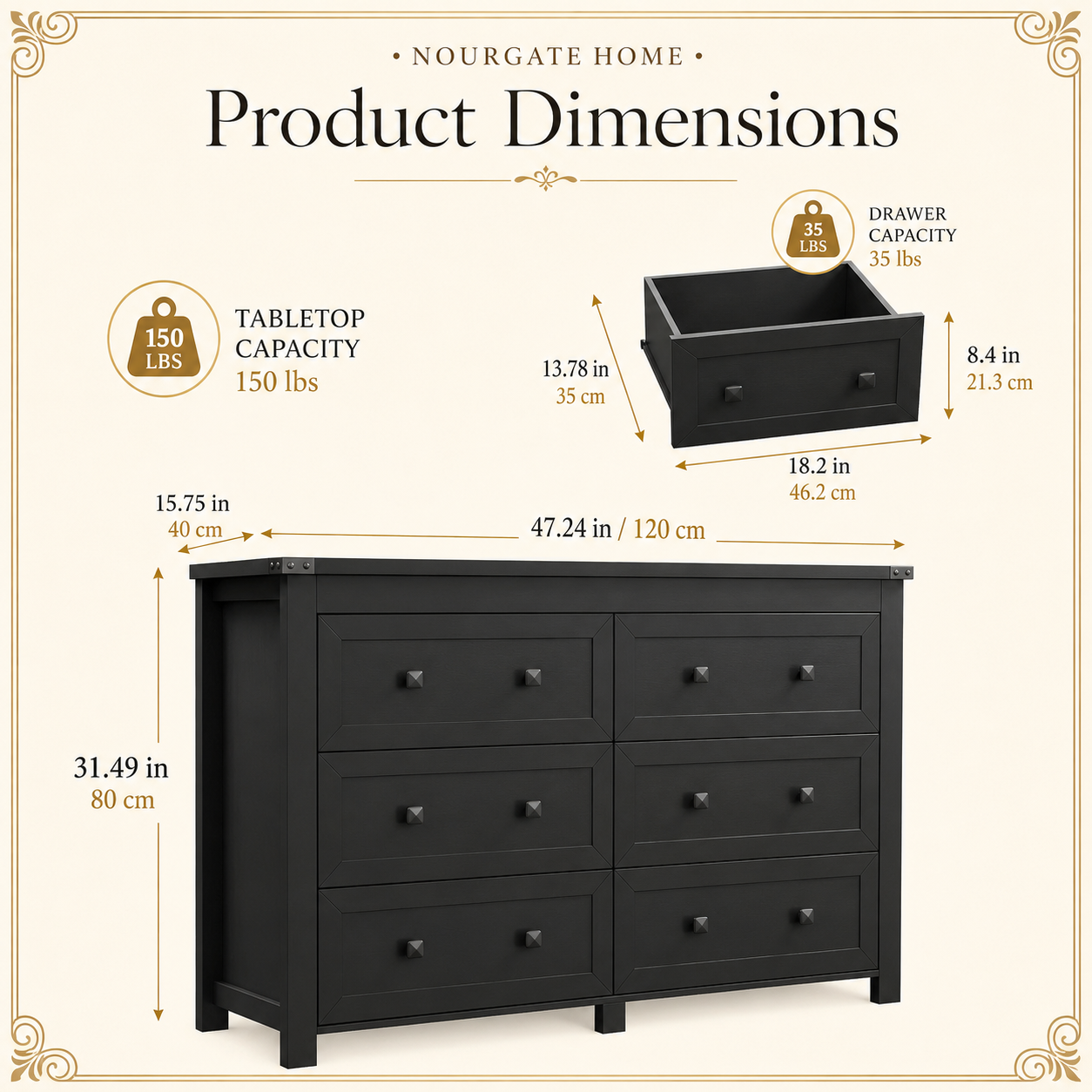 Product dimensions