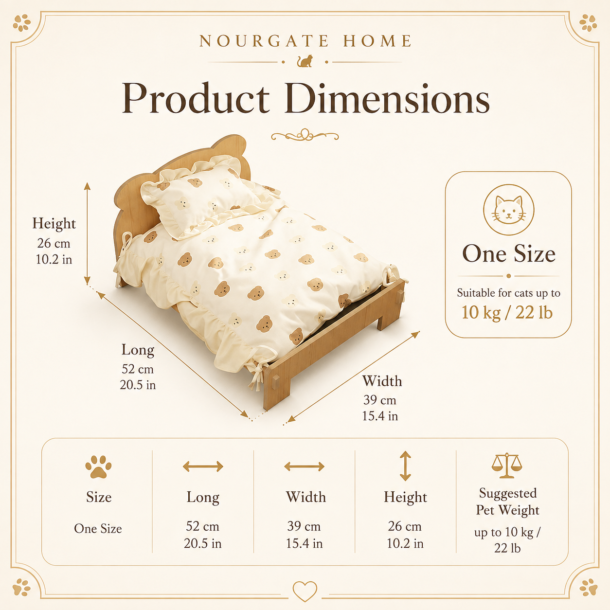 Product dimensions