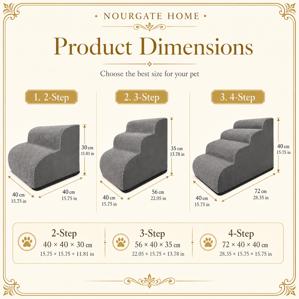 Product dimensions