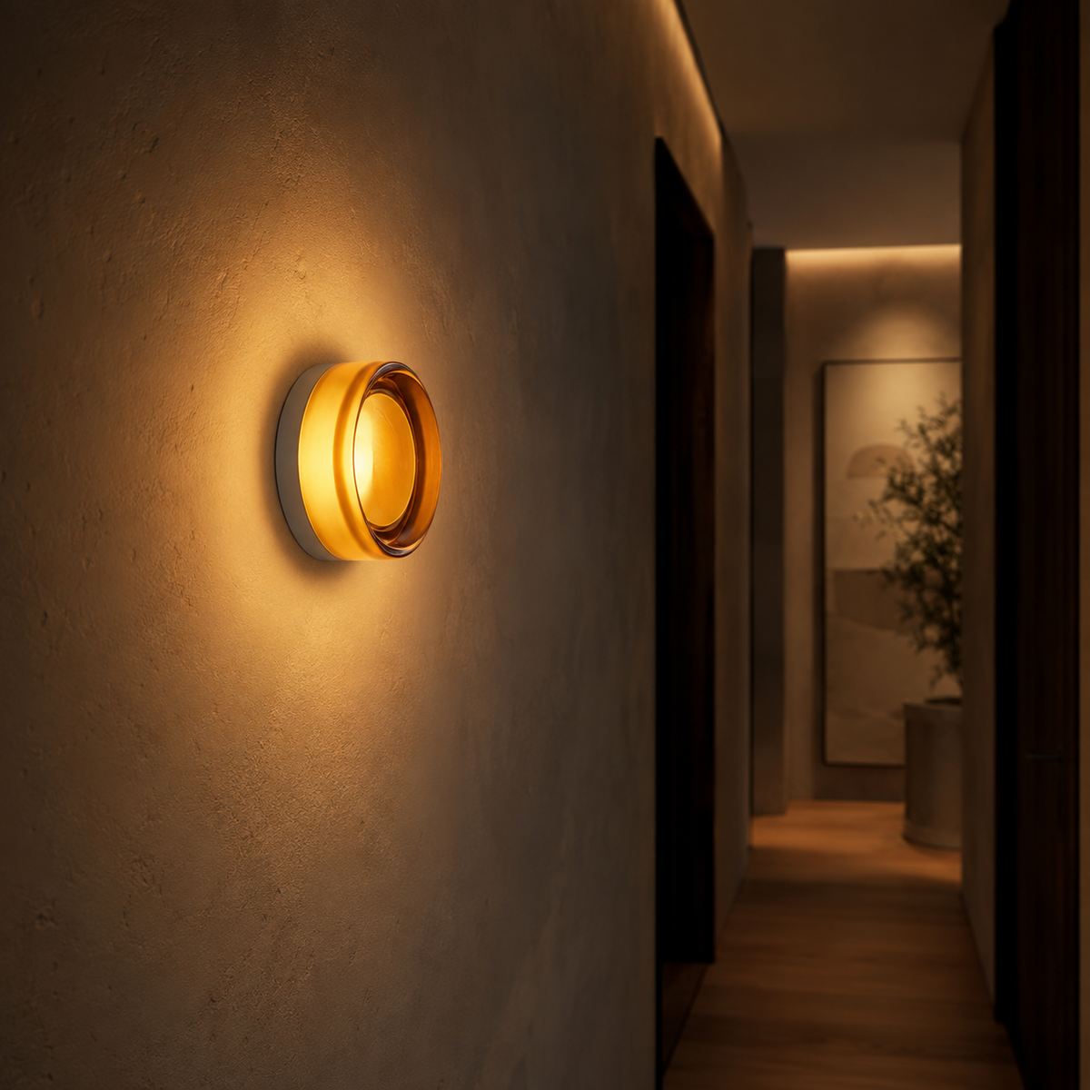 Amber Jelly Acrylic LED Wall Sconce